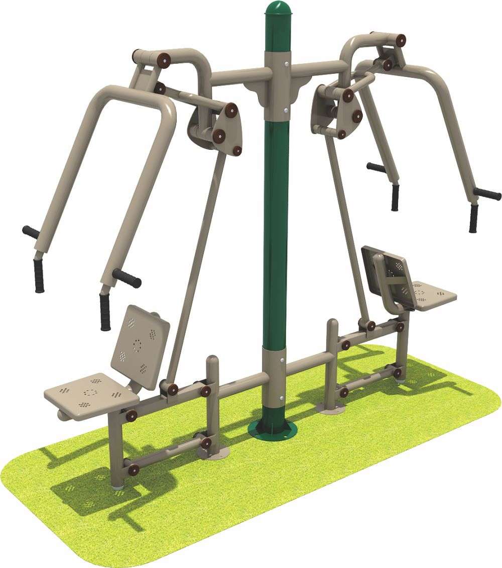 乐发lv健身器材 双人坐推器