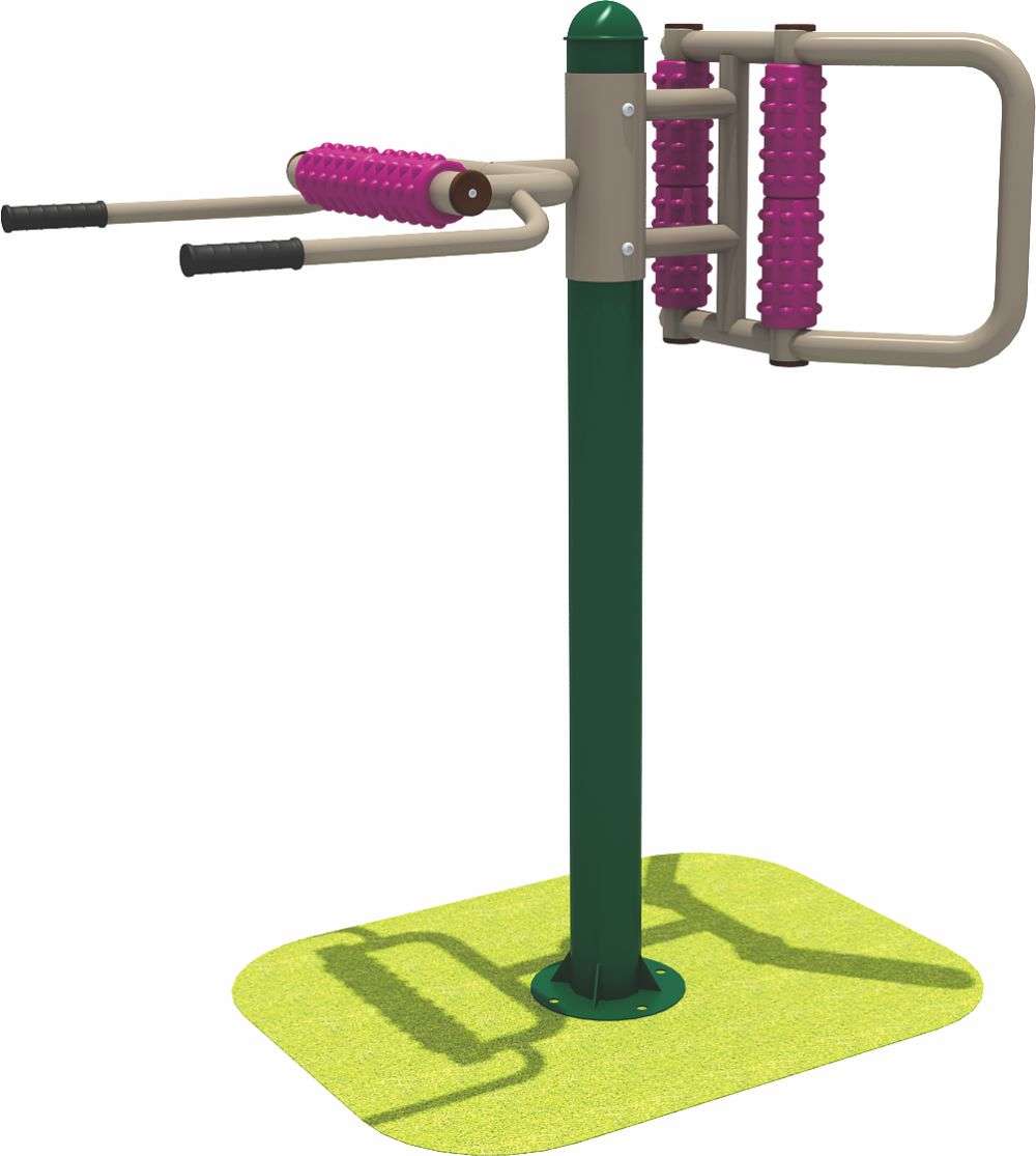 乐发lv健身器材 双人腰背按